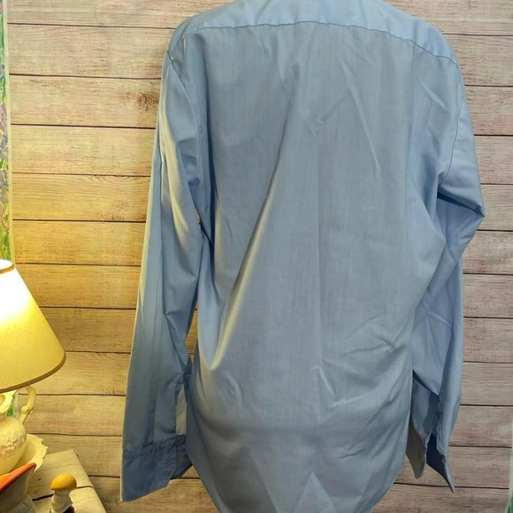 Barnaby Shirt Men's Blue Long Sleeve Button Up Collared Adult 15 1/2 - 34/35 - Picture 2 of 13